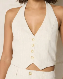 Liv Stripe Halter Top