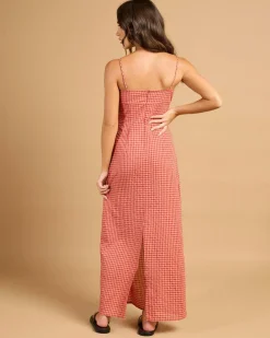Lola Check Gathered Maxi Dress