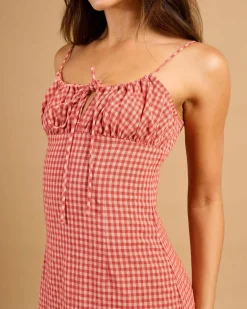 Lola Check Gathered Maxi Dress