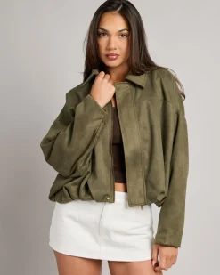 London Faux Suede Jacket
