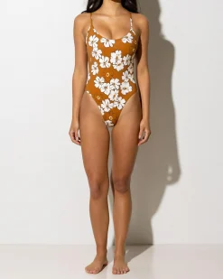 Lulu Floral Cross Back One Piece Swimsuit
