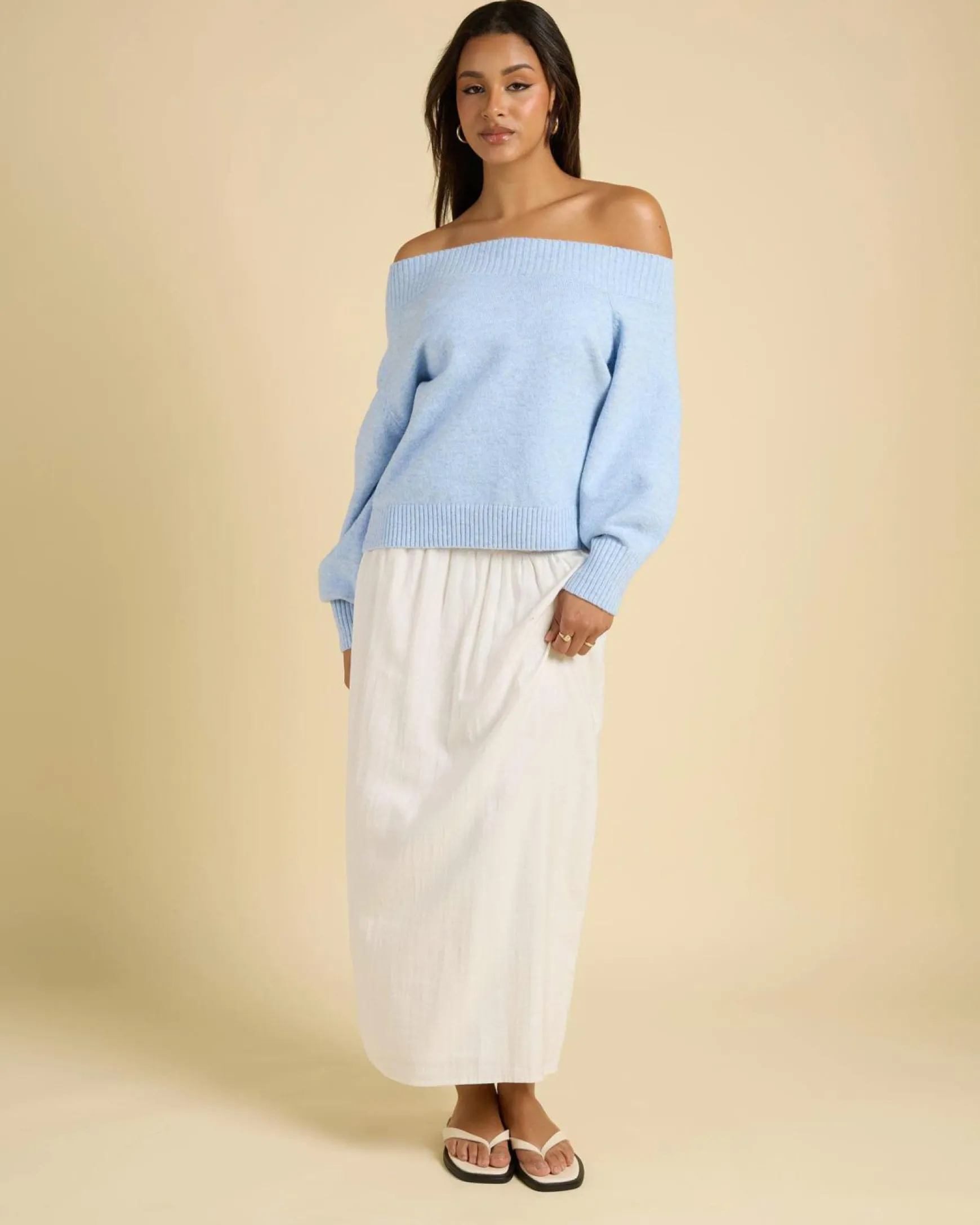 Magnolia Off Shoulder Knit Jumper