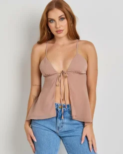 Maree Tie Front Top