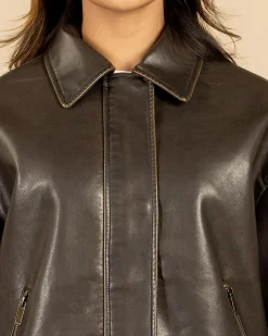 Maverick Faux Leather Bomber Jacket