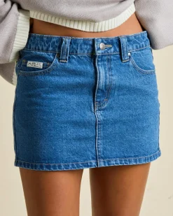 Mavericks Low Rise Denim Mini Skirt