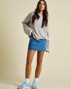 Mavericks Low Rise Denim Mini Skirt