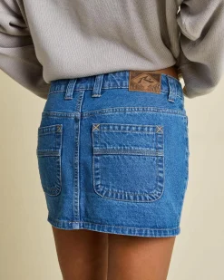 Mavericks Low Rise Denim Mini Skirt