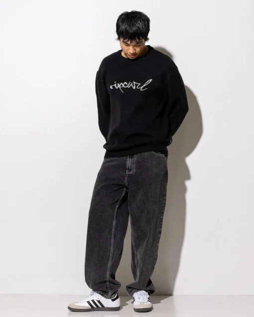 Medina Script Crew Knit Sweatshirt