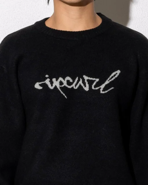 Medina Script Crew Knit Sweatshirt