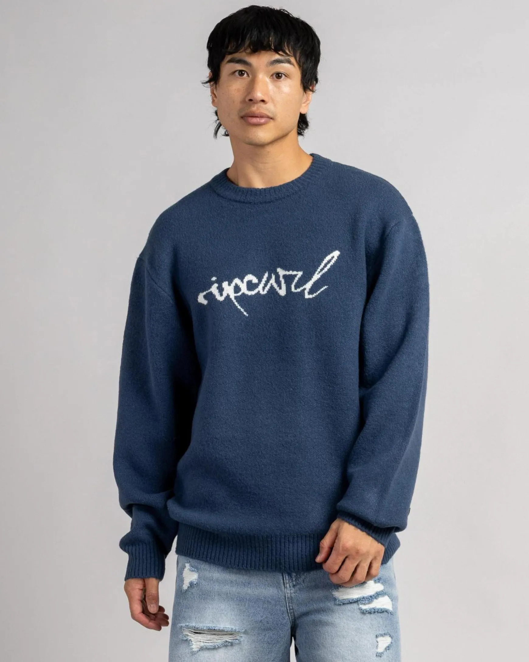Medina Script Crew Knit Sweatshirt
