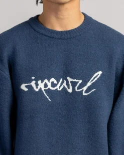 Medina Script Crew Knit Sweatshirt