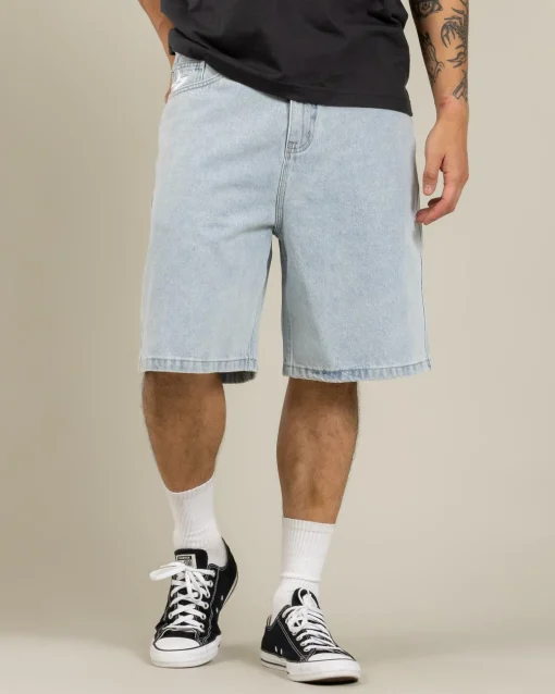 Medina Script Denim Walk Shorts
