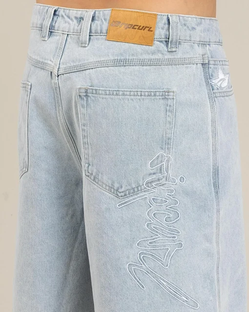 Medina Script Denim Walk Shorts