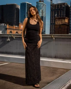 Meli French Lace Maxi Skirt