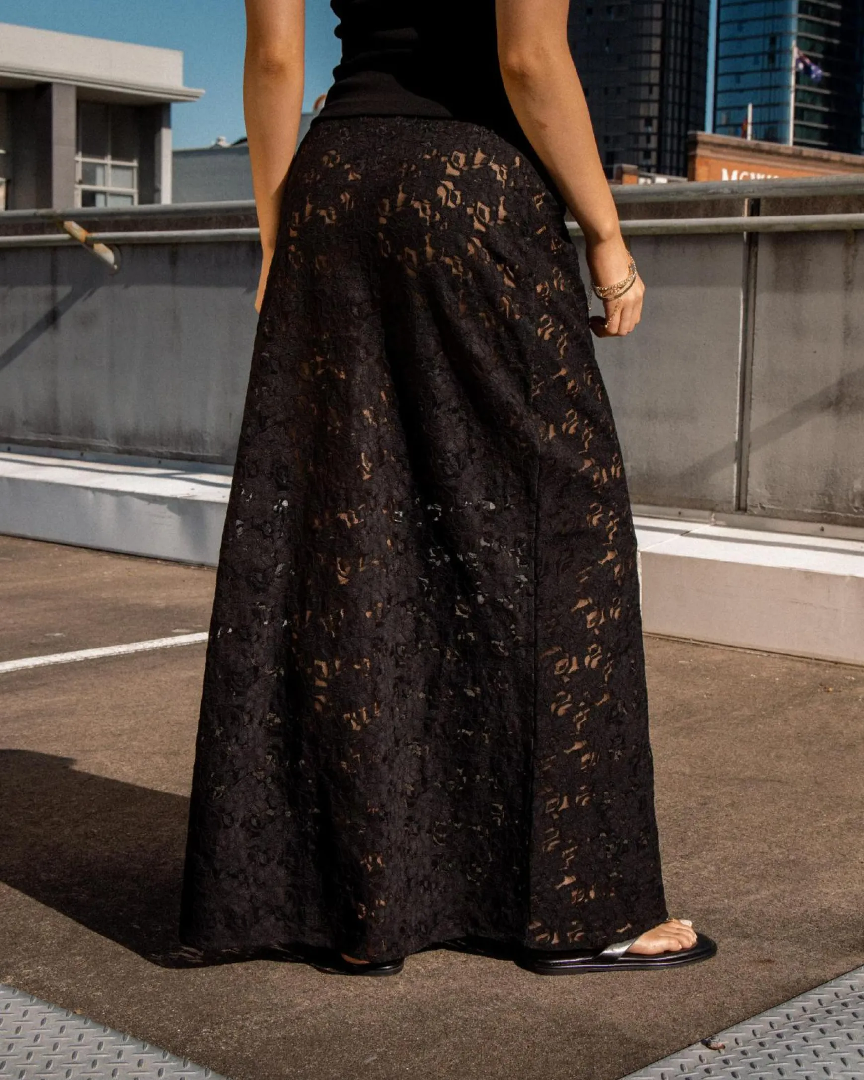Meli French Lace Maxi Skirt