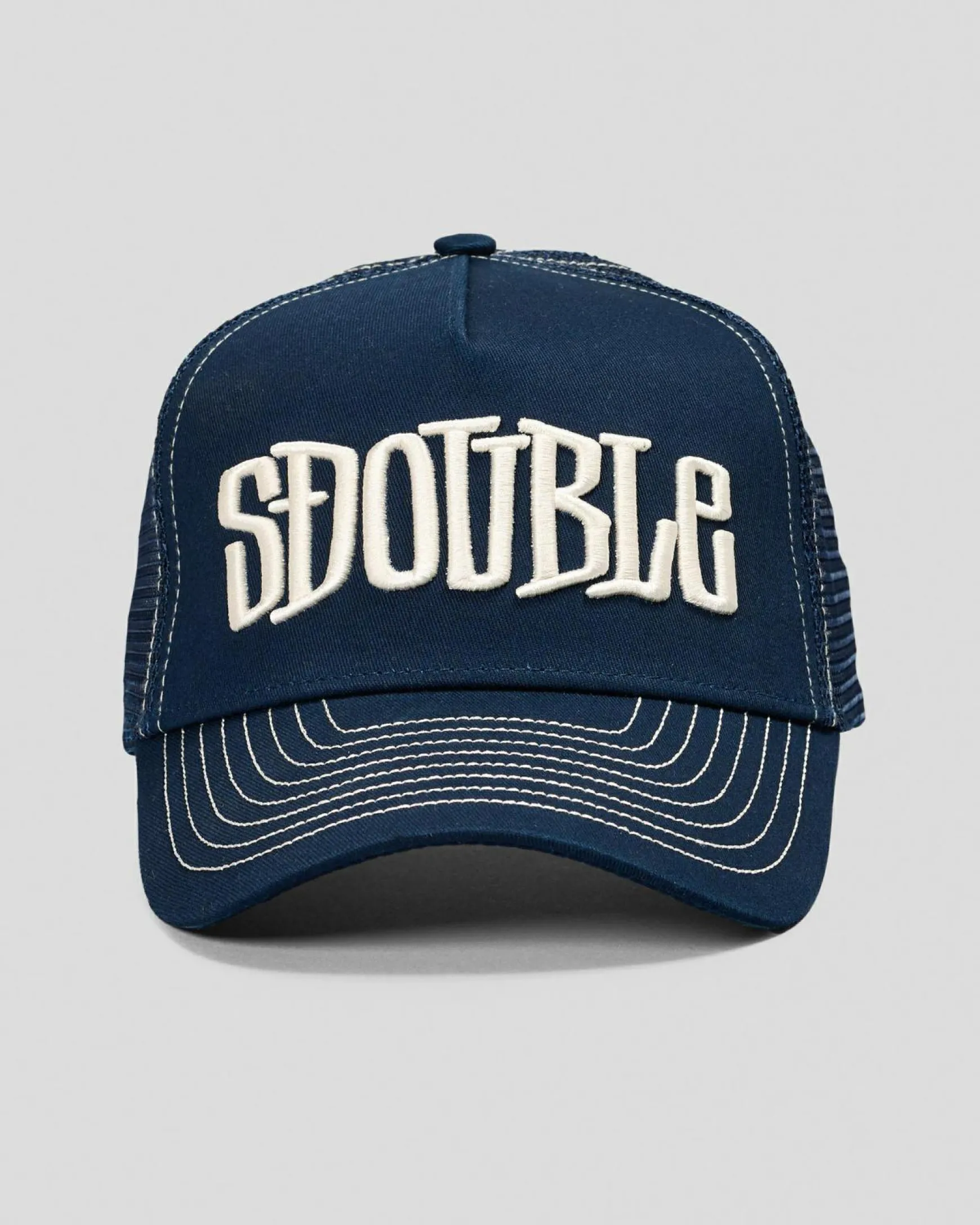Mid-Block Curved Peak Trucker Cap