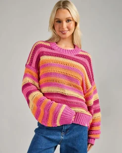 Neon Isles Cotton Stripe Jumper