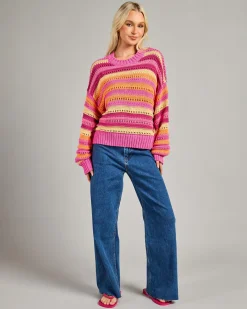Neon Isles Cotton Stripe Jumper