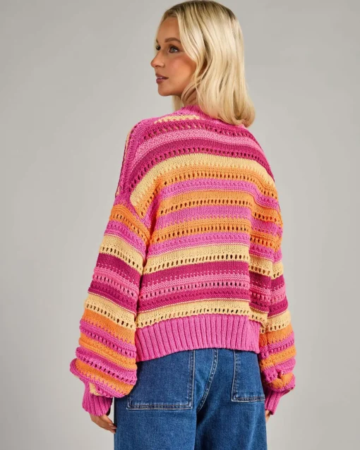 Neon Isles Cotton Stripe Jumper