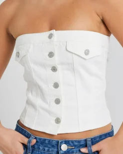 Nicole Denim Tube Vest