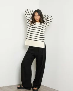 Olivia Stripe Crew Neck Knit Jumper
