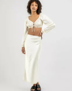 Ollie Satin Tie Up Top