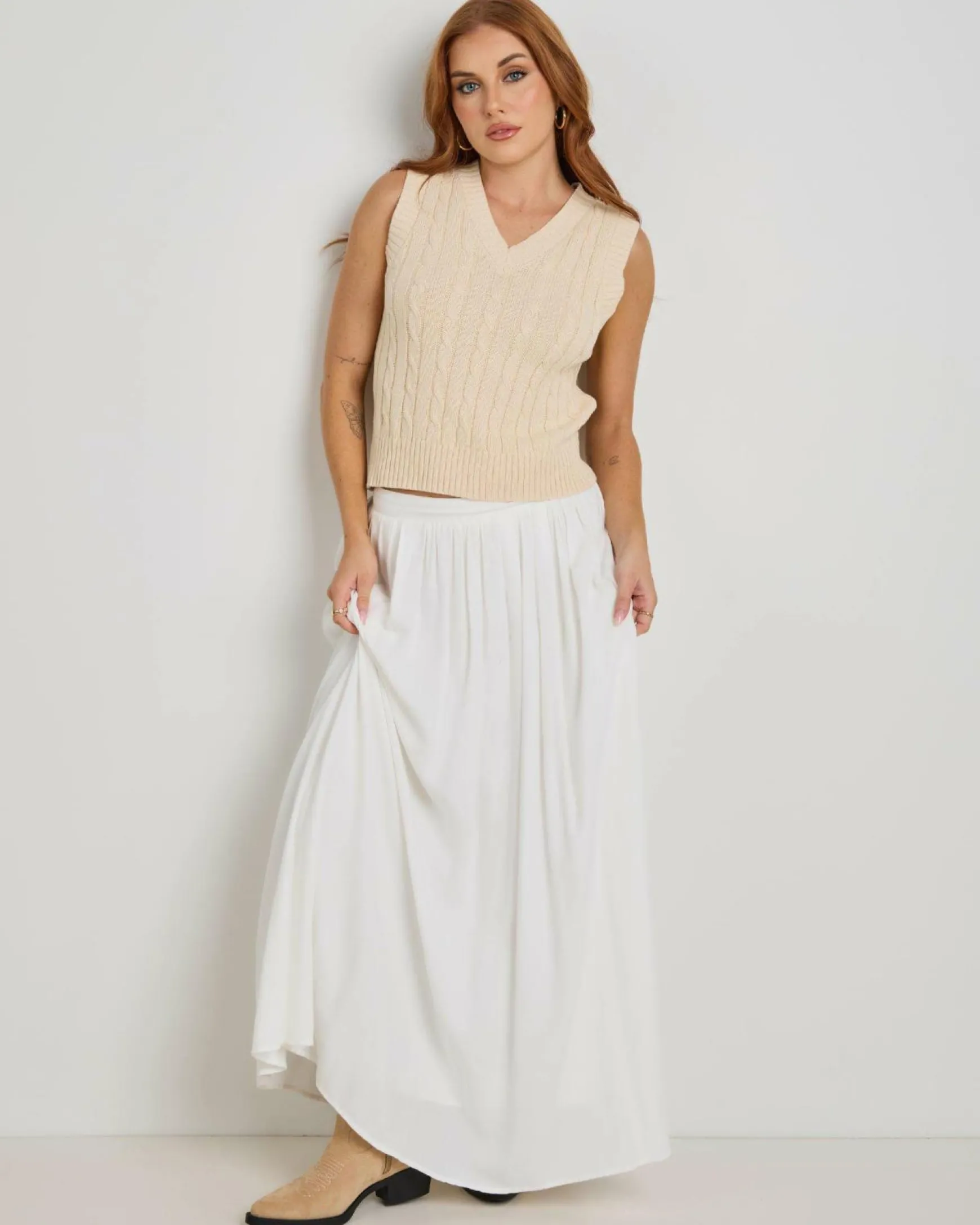 On Campus Cable Knit Vest