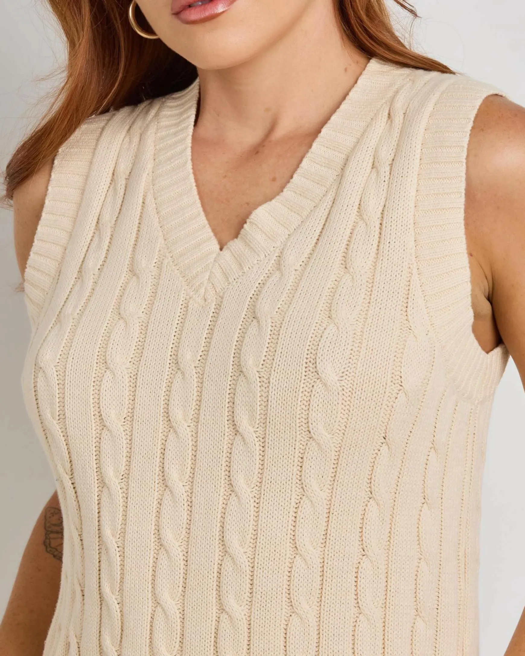 On Campus Cable Knit Vest