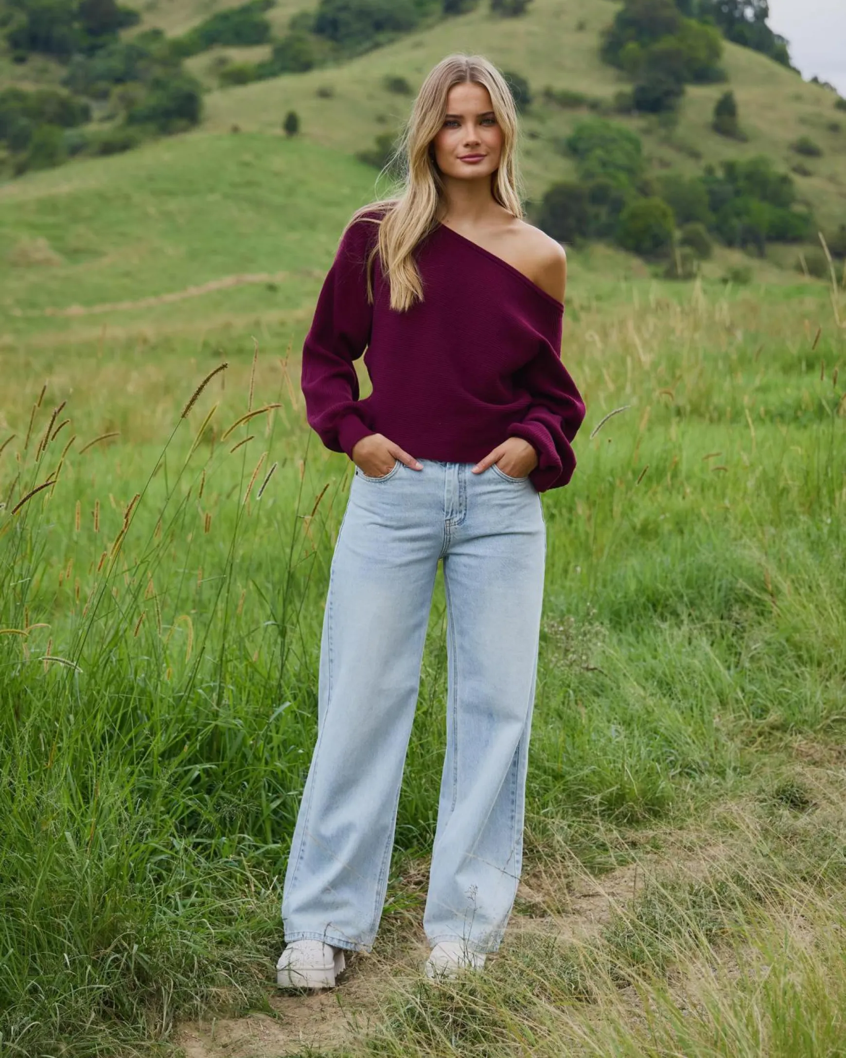 Ophelia Off Shoulder Knit Jumper