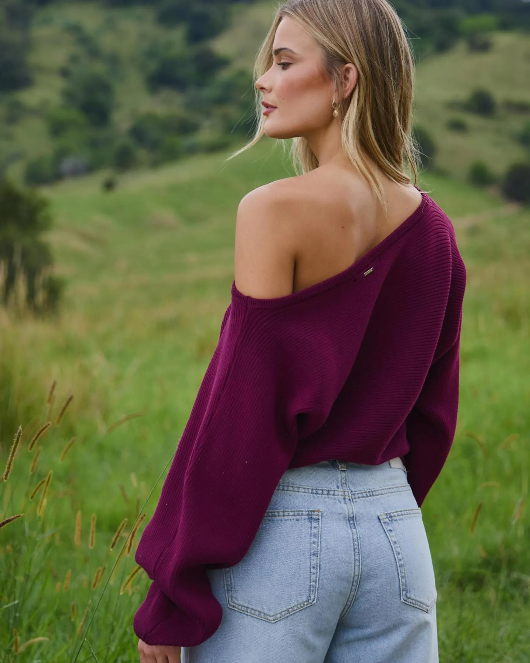 Ophelia Off Shoulder Knit Jumper