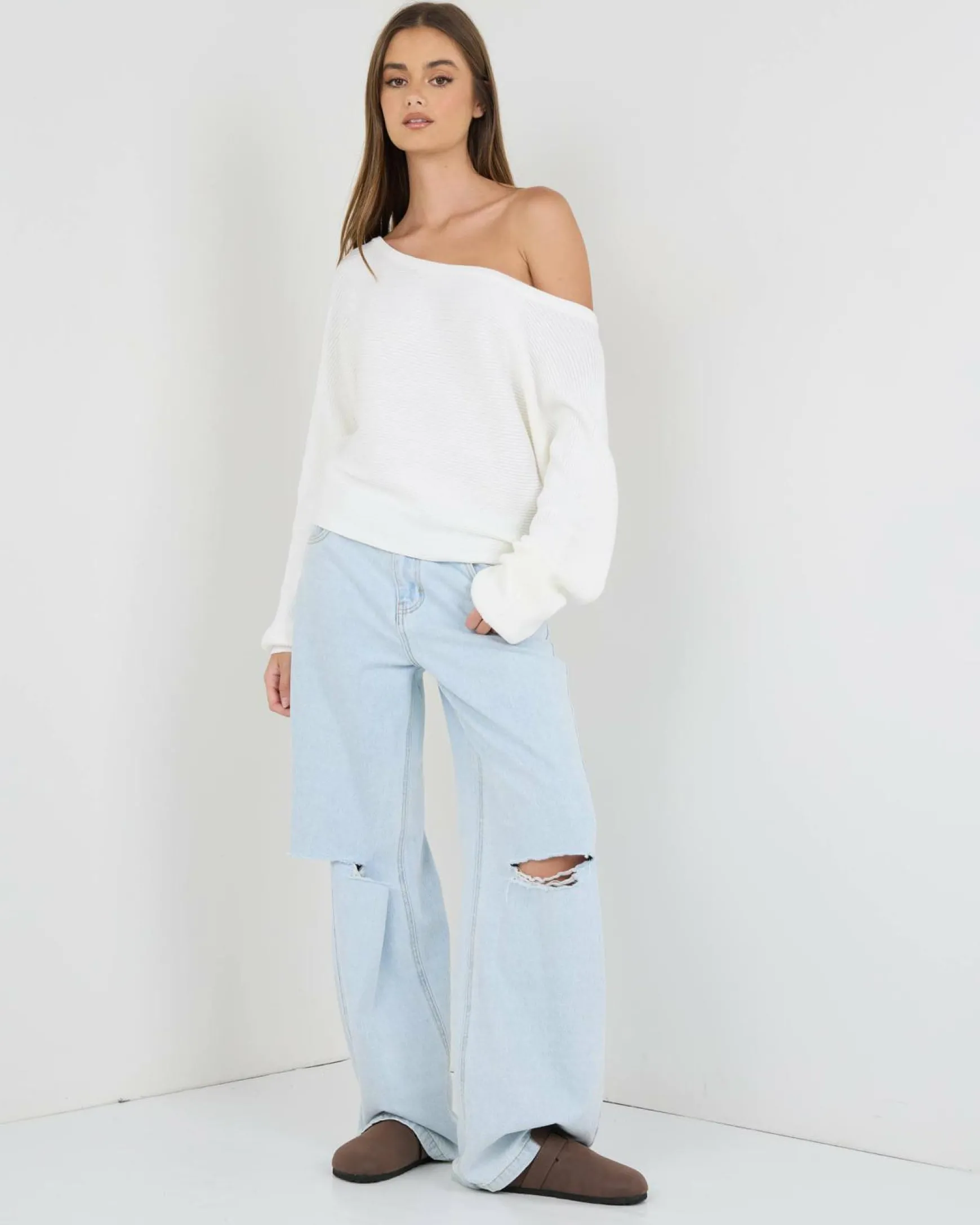 Ophelia Off Shoulder Knit Jumper