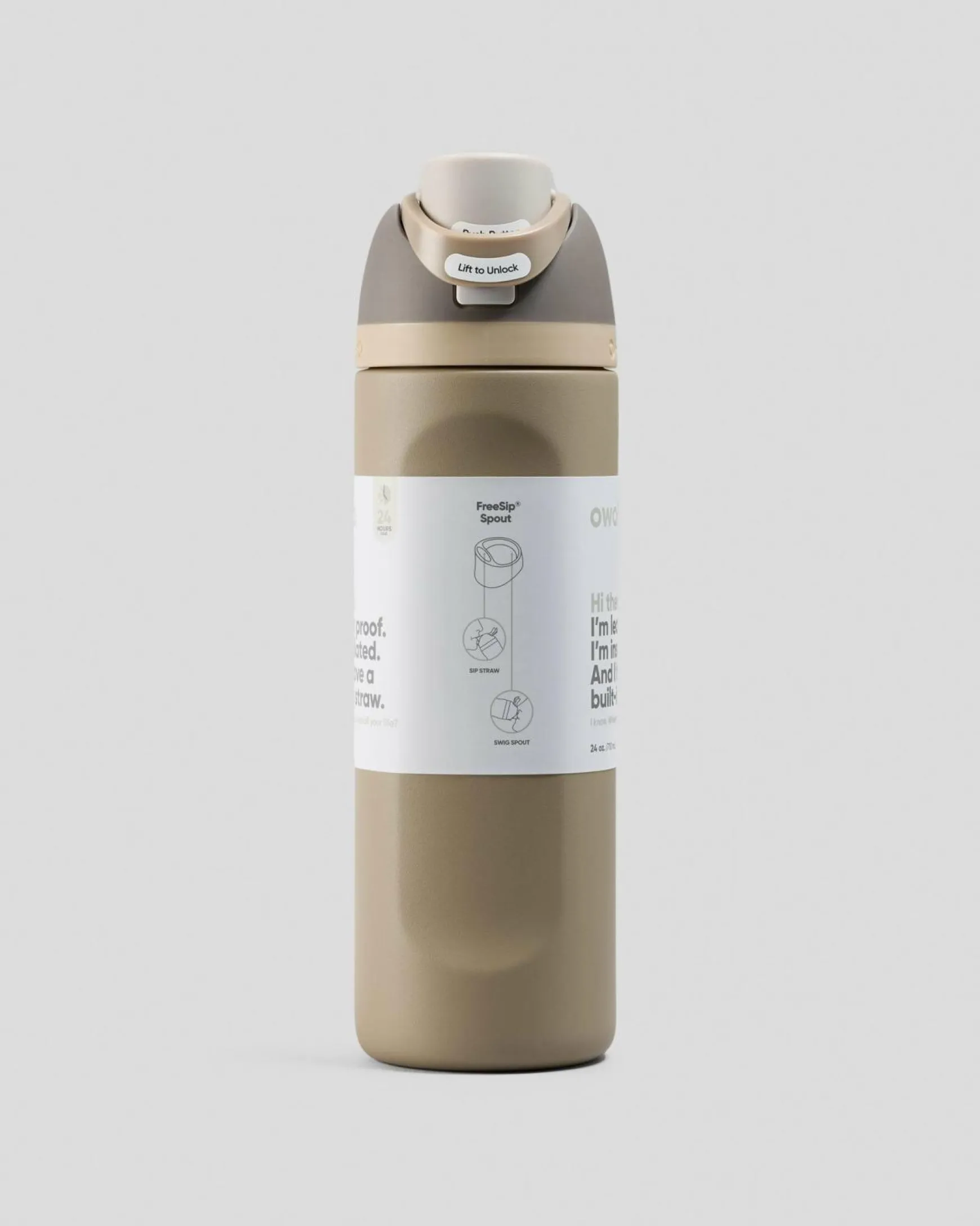 24oz FreeSip Stainless Steel Water Bottle