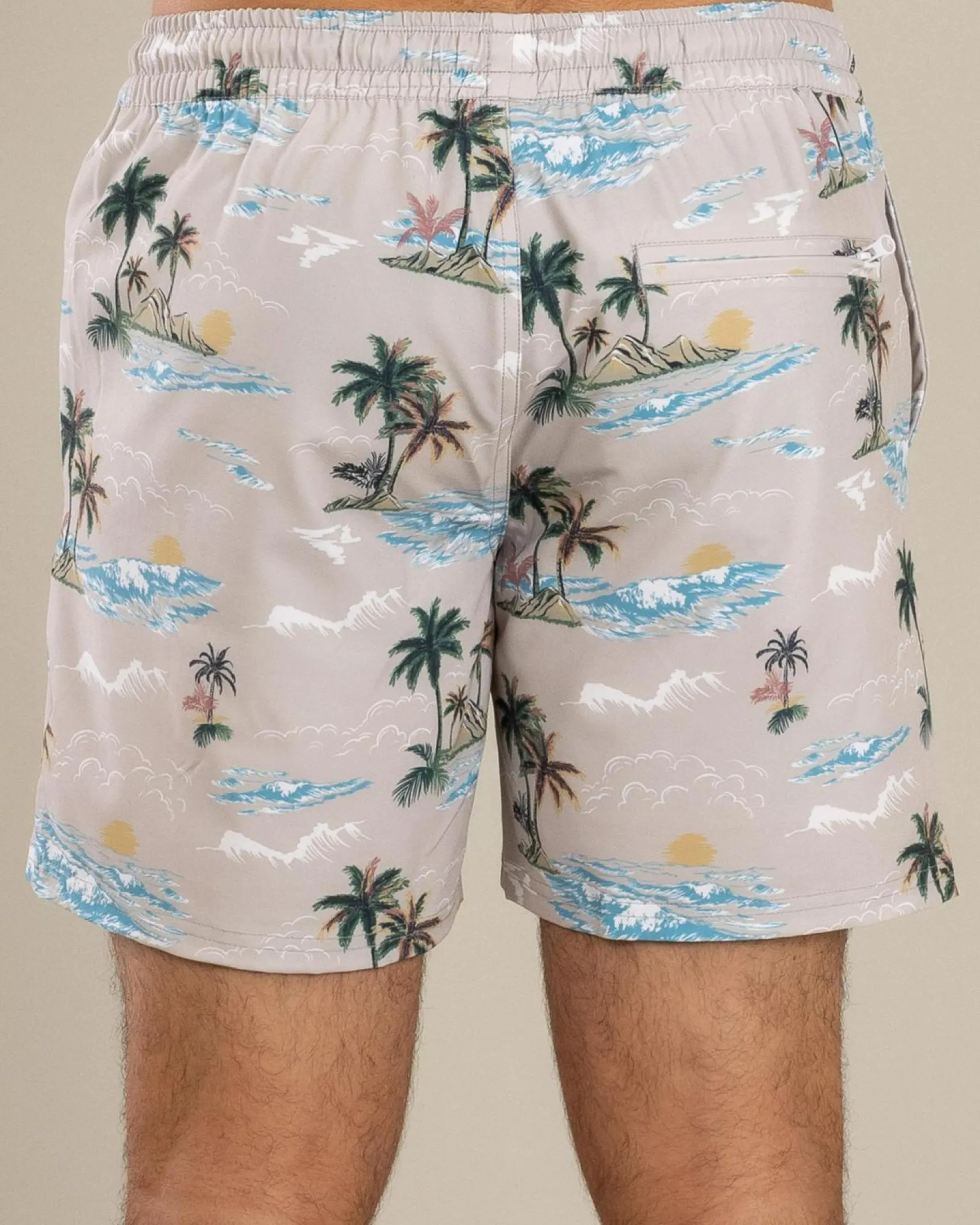 Palm Elastic Waist Shorts