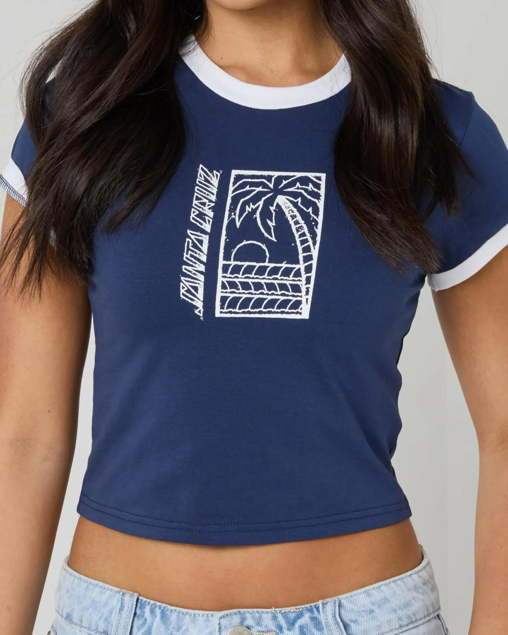 Palm Strip Mono Front T-Shirt