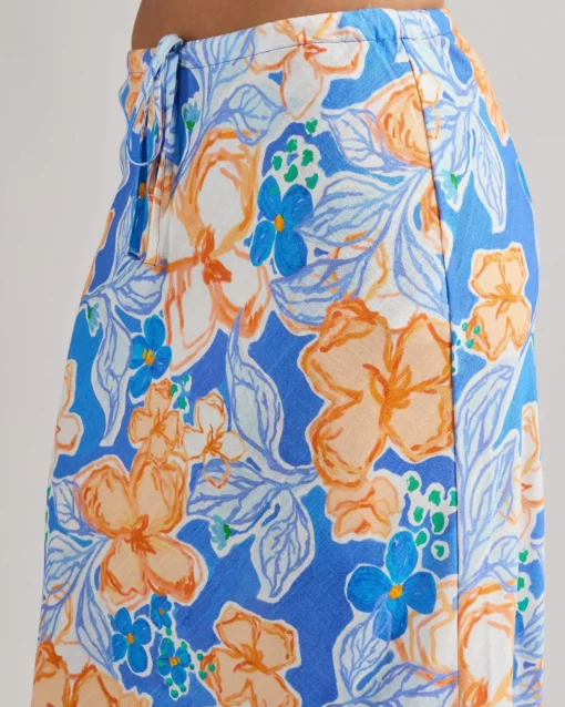 Paradise Floral Bias Cut Maxi Skirt