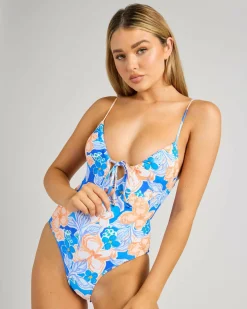 Paradise Floral Tie Front One Piece