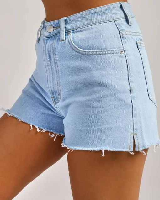 Penny Kick Flare Denim Shorts