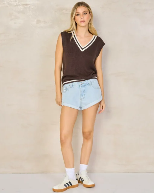 Pheonix Low Rise Denim Mini Shorts