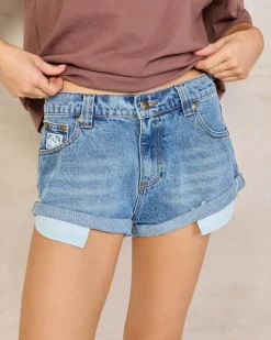 Pheonix Low Rise Denim Mini Shorts