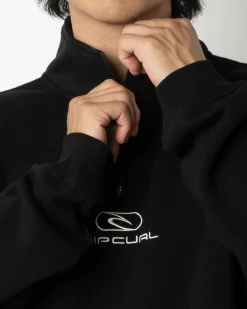 Pill Icon 1/4 Zip Crewneck Sweatshirt