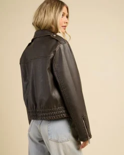 Pilot Faux Leather Bomber Jacket