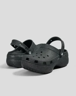 Platform Glitter Clogs