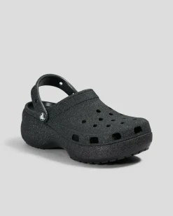 Platform Glitter Clogs