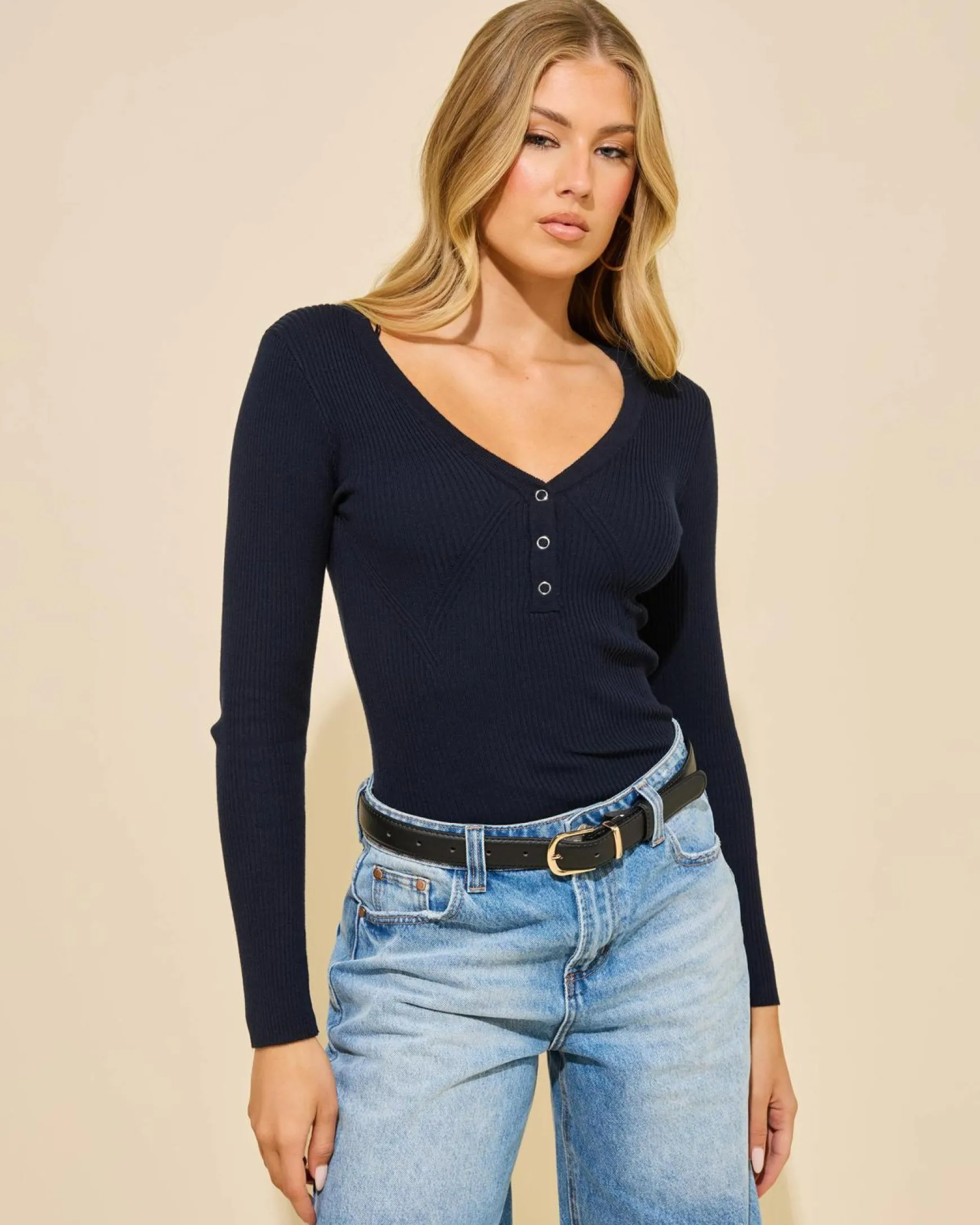 Preston Knit Henley Top
