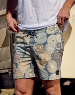 Radial Elastic Waist Shorts