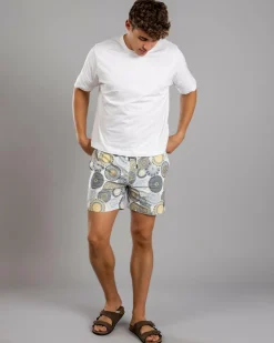 Radial Elastic Waist Shorts