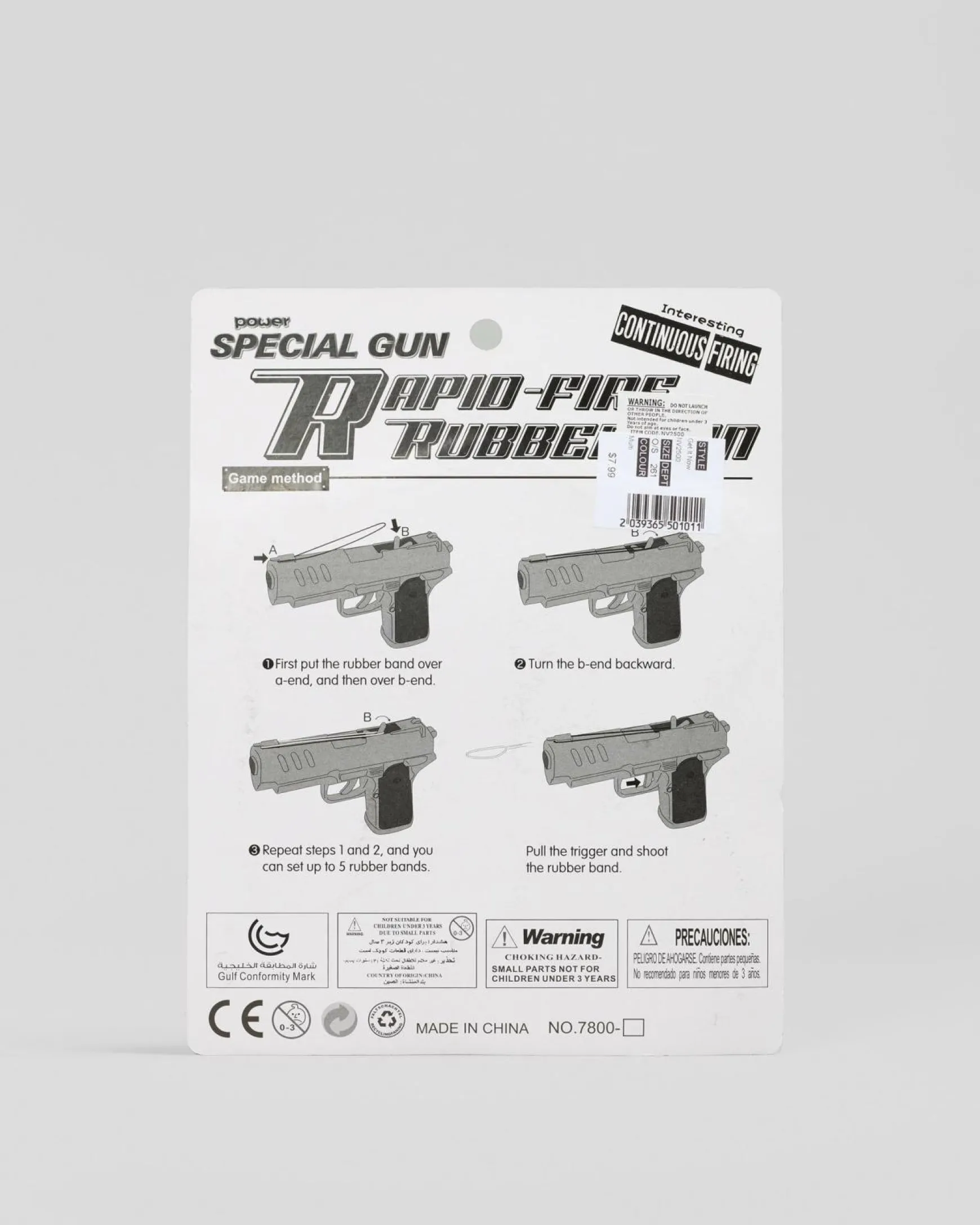 Rapid Fire Rubber Band Toy Gun