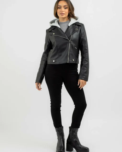 Raven Faux Leather Jacket
