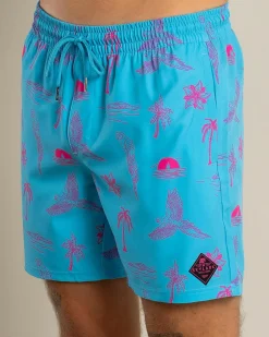 Recline Elastic Waist Shorts