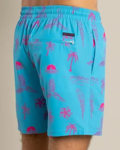 Recline Elastic Waist Shorts